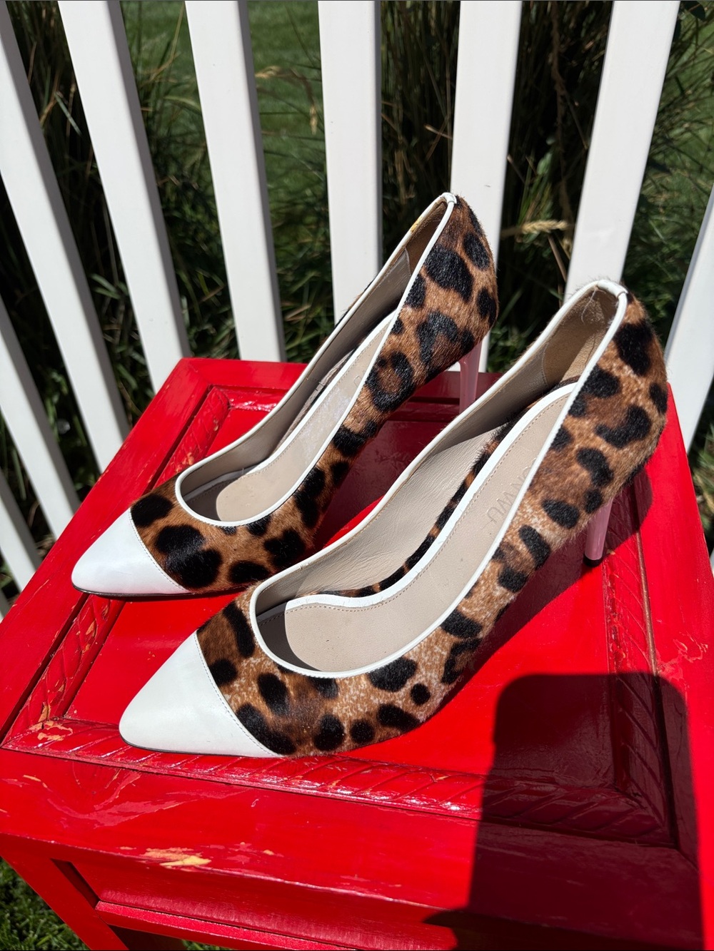 Jason Wu Hide on Hair Heels , Size 38 , Size 7.5, 3 1/2” Heels Worn Once